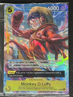 Monkey.D.Luffy Illustration Box Vol. 3 OP07-109 SR Foil One Piece Promo Sealed - Image 1
