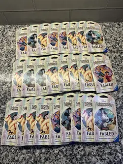 Disney Lorcana Fabled Sleeved Booster Packs Booster Box Worth (Lot of 24 Packs) - Image 1