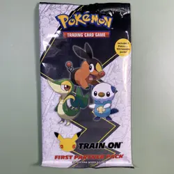 Pokemon 25Th Anniversary Unova First Partner Pack - 3 Large Card & 2 Booster - Image 1
