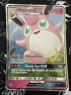 Wigglytuff GX 42/68 - Hidden Fates NM Ultra Rare Pokemon Card - Image 1