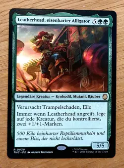 MTG Magic: Leatherhead, Eisenharter Alligator, Iron Gator, DEUTSCH, Turtles - Image 1