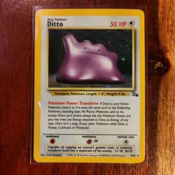 Pokemon Ditto 3/62 Fossil Holo - Image 1