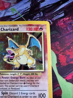 Charizard 4/102 Base Set Unlimited Holo - Pokemon Vintage Card - HP/DMG - Image 4