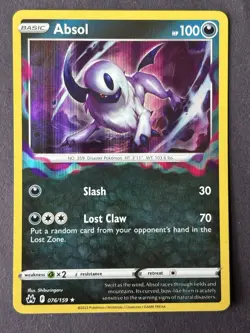 Pokemon Absol Crown Zenith #076/159 Rare Holo Near Mint - Image 2