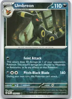 Umbreon 059/131 Holo Rare Prismatic Evolutions Pokemon Reverse Holo Near Mint - Image 1