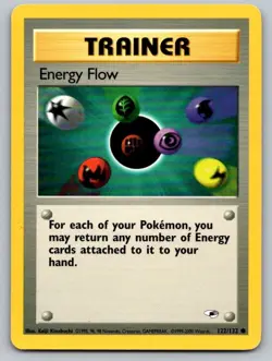 Energy Flow 122/132 Common Gym Heroes Pokemon Unlimited Lightly Played - Image 1