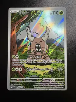 Pokemon TCG Pinsir Twilight Masquerade Holo Card 168/167 Illustration Rare Nm - Image 1