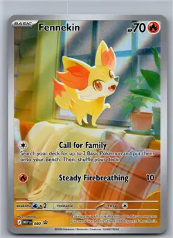 Fennekin 080 Holo Promo ME: Mega Evolution Promo Pokemon Near Mint - Image 1
