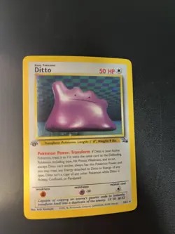 Pokemon TCG Ditto 3/62 Fossil 1st Edition Holo Rare English MP Vintage Unlimited - Image 2