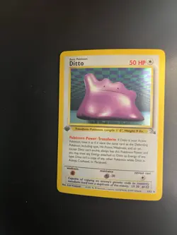 Pokemon TCG Ditto 3/62 Fossil 1st Edition Holo Rare English MP Vintage Unlimited - Image 3