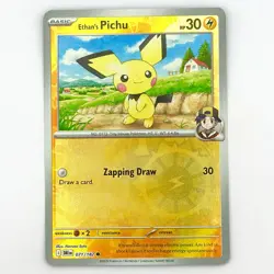 Ethan's Pichu 071/182 Reverse Holo Destined Rivals Pokemon - Image 1