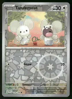 Tandemaus 159/198 Common Scarlet & Violet Pokemon Reverse Holo NM - Image 1