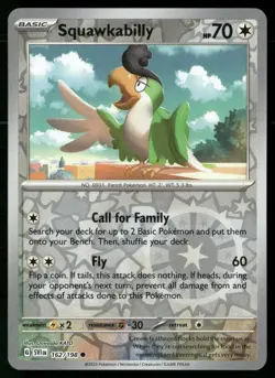 Squawkabilly 162/198 Common Scarlet & Violet Pokemon Reverse Holo NM - Image 1