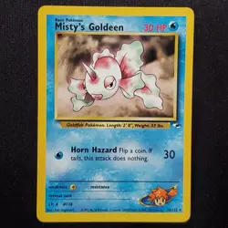 Misty's Goldeen 30/132 Unlimited Rare Gym Heroes Pokemon Lightly Played - Image 1