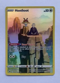 Pokemon TCG Hoothoot Sword & Shield Mfg-Astral Radiance Tg12/Tg30 Holo Rare - Image 1