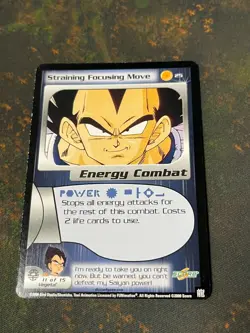 Straining Focusing Move - Dragon Ball Z DBZ CCG Score Card Nice! - Image 1