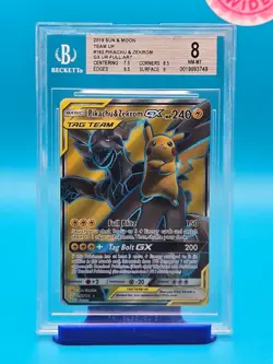 BGS 8 - 2019 Pokemon Sun and Moon Team Up, Pikachu & Zekrom GX UR FULL ART - Image 1