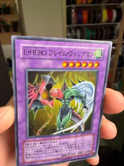 Yugioh Japanese DP1-JP010 Elemental HERO Flame Wingman Super MP - Image 3