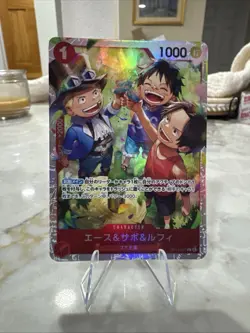 Ace & Sabo & Luffy SR OP13-007 Japanese ONE PIECE Card Carrying on His Will - Image 1