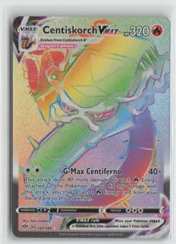 Centiskorch VMAX 191/189 Rainbow Rare Darkness Ablaze Pokemon NM - Image 1