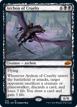 [1x] Archon of Cruelty - Foil - Showcase Near Mint, English Modern Horizons 2 Ex - Image 1