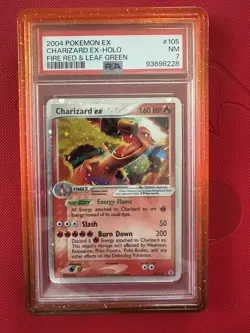 PSA 7 Charizard ex 105/112 FireRed & LeafGreen Holo Ultra Rare Pokemon SWIRL - Image 1