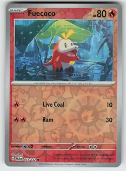 Fuecoco 023/182 Common Paradox Rift Pokemon Reverse Holo Near Mint - Image 1