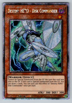 Destiny HERO - Disk Commander Yugioh RA03-EN176 Platinum Secret Rare PSR NM - Image 1