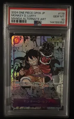ONE PIECE JPN OP09- #119 MONKEY D. LUFFY PSA 10 Manga - Image 1