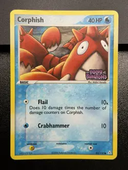 2006 CORPHISH Pokemon Card #63 63/110 Holon Phantoms Reverse Holo Stamped MP - Image 2