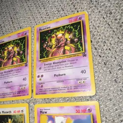 Wizards Pokemon TCG 4-Card Lot Mewtwo x2 Mew Giovanni's Meowth 1999 - Image 3