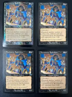 MTG- Marionette Apprentice x4 - MH3 Retro Frame (One is FOIL) - Image 1