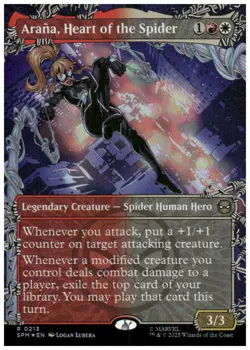 Arana, Heart of the Spider (Borderless) 213 Marvel's Spider-Man MTG Foil - Image 1