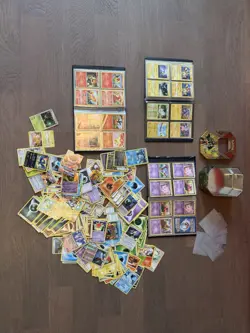 Pokemon TCG Collection Bundle Binders, Loose Cards, Tin & Sleeves (250+ Cards) - Image 1