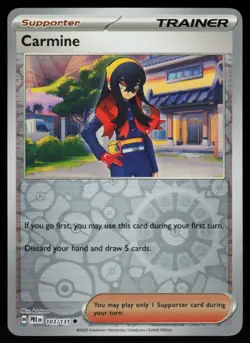Carmine 103/131 Uncommon Prismatic Evolutions Pokemon Reverse Holo Near Mint - Image 1