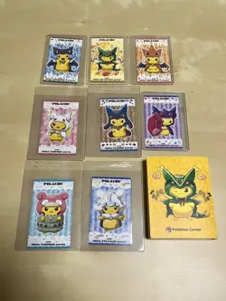 Pokemon Pikachu Poncho Master Set 2015 Business Card Collection Folder rayquaza - Image 1