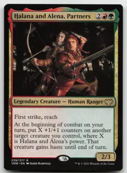 MTG Halana and Alena, Partners R Innistrad: Crimson Vow 239 LP - Image 1