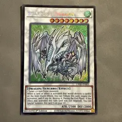 YUGIOH STARDUST DRAGON SECRET RARE CHIBI ARTWORK L5DD-ENS01 1ST EDITION - Image 1