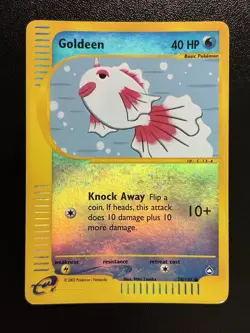 2002 GOLDEEN Pokemon Card #78 78/147 Aquapolis E-Series Reverse Holo Common MP - Image 1