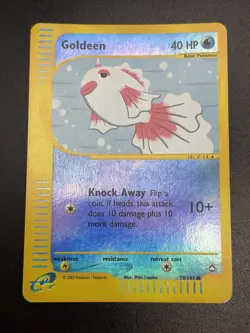 2002 GOLDEEN Pokemon Card #78 78/147 Aquapolis E-Series Reverse Holo Common MP - Image 4