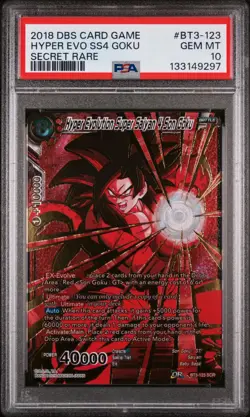 Hyper Evolution SS4 Son Goku BT3-123 Dragon Ball Super Card PSA 10 - Image 1