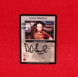 Babylon 5 B5 1997 CCG Autograph Trading Card Peter Jurasik Lord Mollari - Image 1