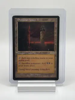 Phyrexian Tower Magic: The Gathering Urza's Saga 1998 Rare Legendary Land - Image 1