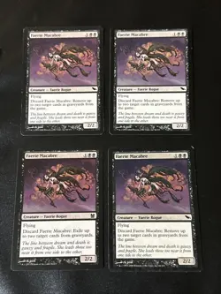 Faerie Macabre X4 Shadowmoor / Modern Masters Ex Condition See Pics Front Back - Image 1