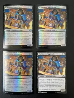 MTG- Marionette Apprentice x4 - MH3 (Three are FOIL) - Image 1
