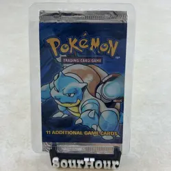 Base Set Unlimited 1999 Booster Pack Blastoise EMPTY WOTC Pokemon NO CARDS TCG - Image 1