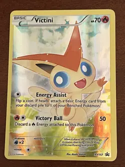 Victini XY117 XY PROMO RARE HOLO Pokemon Card Mythical FULL ART Generations NM- - Image 1