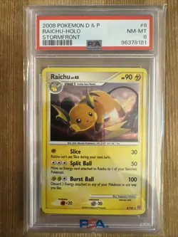 Raichu 8/100 Diamond & Pearl Stormfront HOLO Rare Pokemon PSA 8 - Image 1