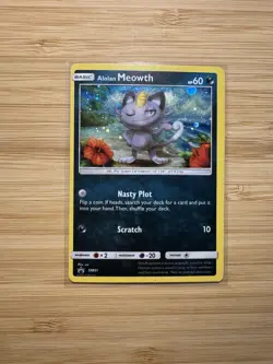 Pokemon Alolan Meowth SM51 Promo Cosmos Holo MP ✨ - Image 1
