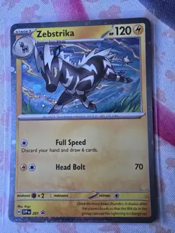 Pokemon TCG: Destined Rivals - Zebstrika (201/SV-P) S&V Black Star Promo NM - Image 1